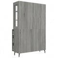 Vielseitiger Schrank für Wohnbereich und mehr, Grau Sonoma 69,5x34x180 cm