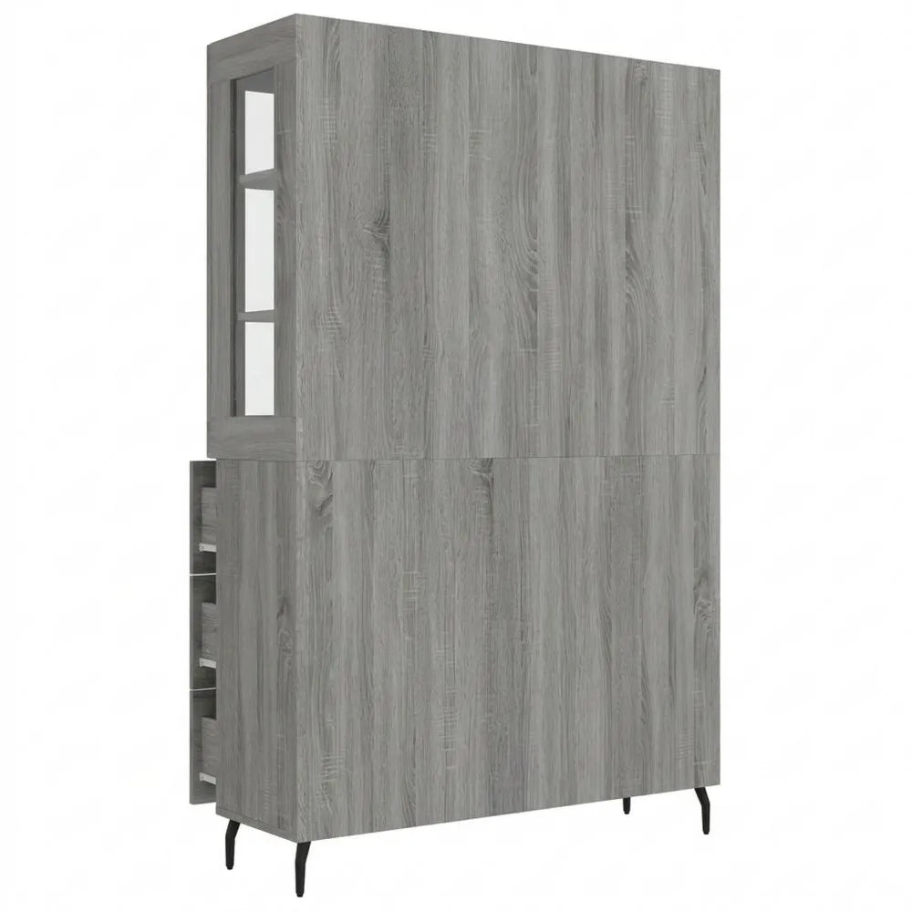 Vielseitiger Schrank für Wohnbereich und mehr, Grau Sonoma 69,5x34x180 cm