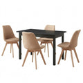 Schwarzer Esstisch für 4 Personen 120x60x75 cm