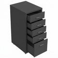 Mobiler Aktenschrank mit Schubladen, Metall, Anthrazit, 28x41x69cm