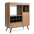 Holzweinschrank mit Regalen und Schublade für Küche oder Bar